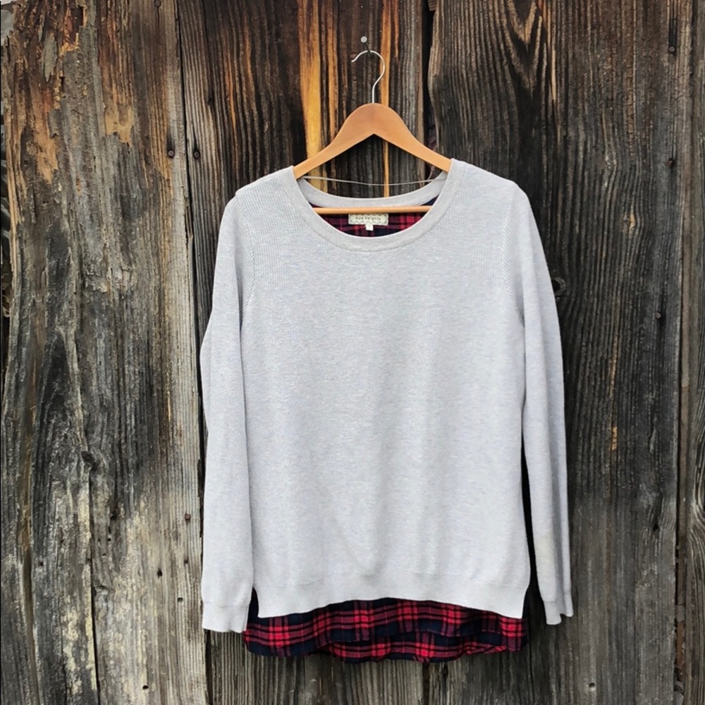 Maggiano Plaid Underlay Sweater by Noe Heights
